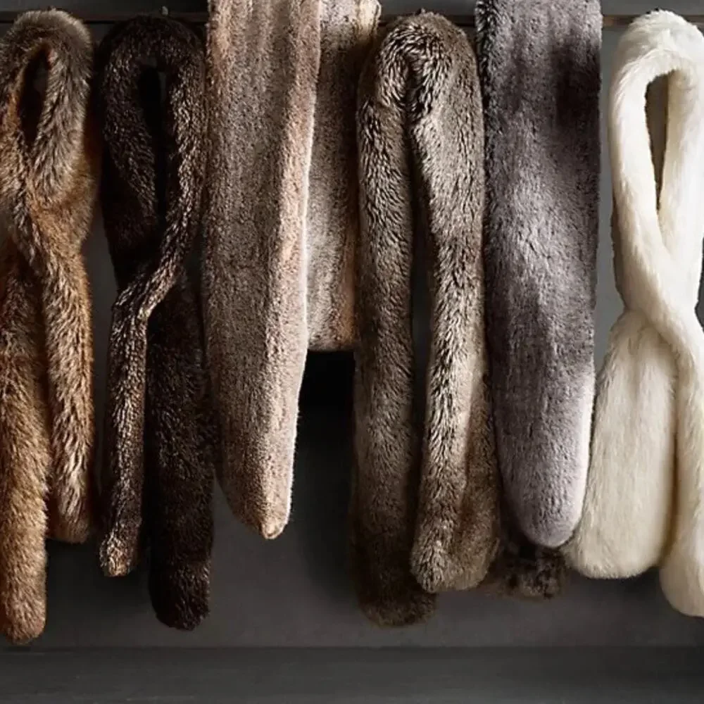 ▶️ Restoration Hardware ◀️ Mink Luxe Vegan Fur Scarf